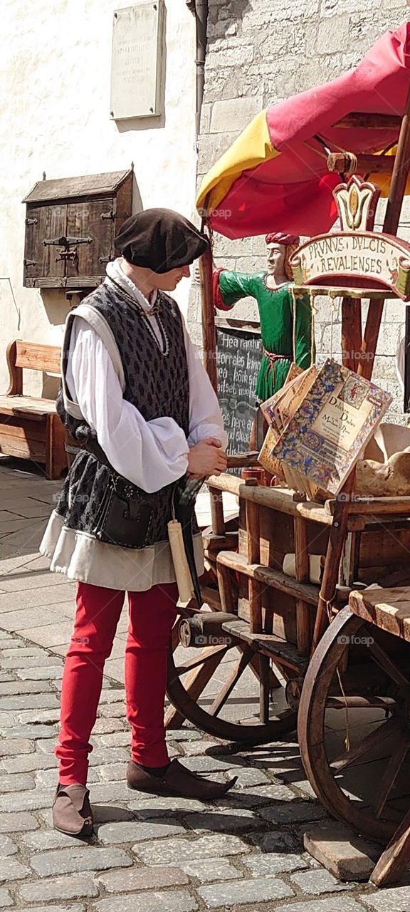 Costume party🎭 🗝️Man in medieval period costume🎭🗝️ Old style 🎭🗝️