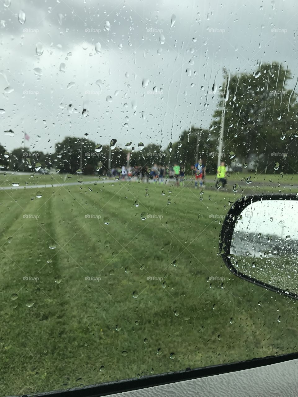 Rainy Soccer Practice 