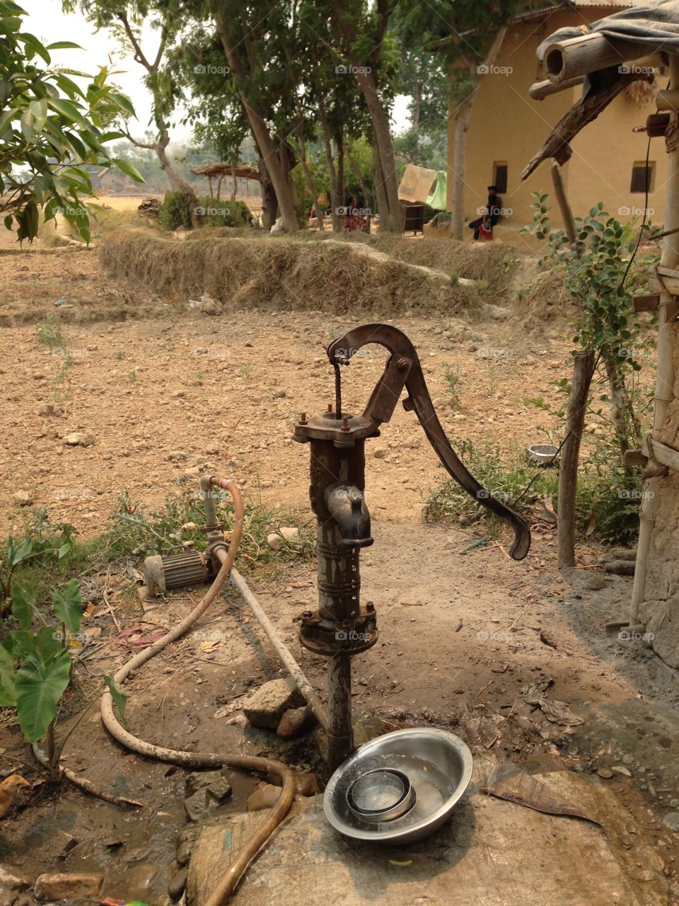 Water pump in rural area of Nepal 