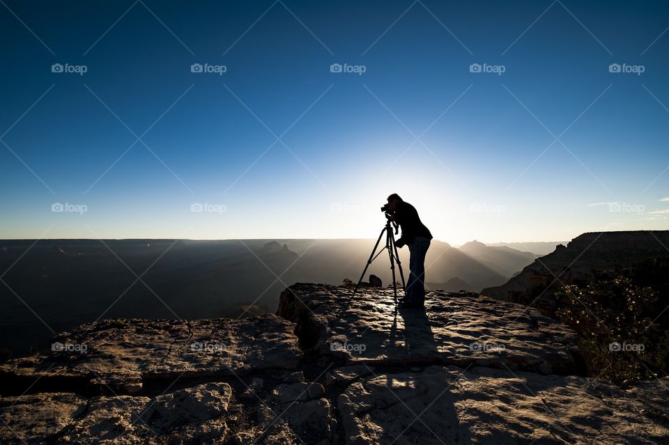 Photographer in the Grand Canyon