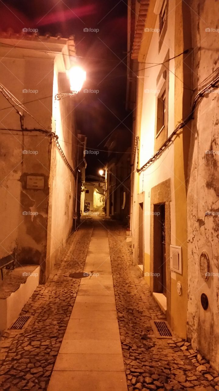 Rua da Costa, Streets, Night, Castelo de Vide, Portugal