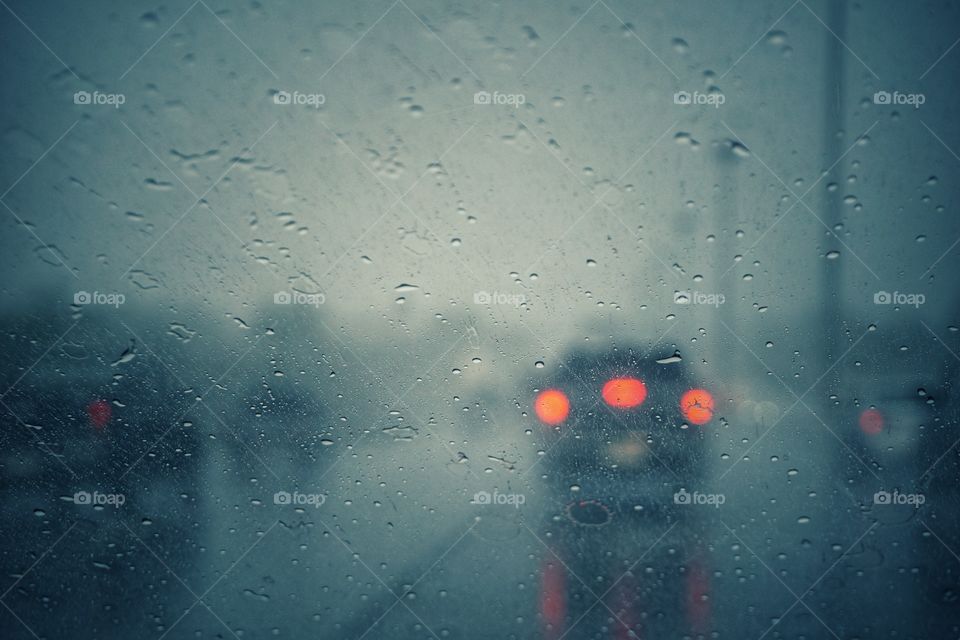 Raining during driving