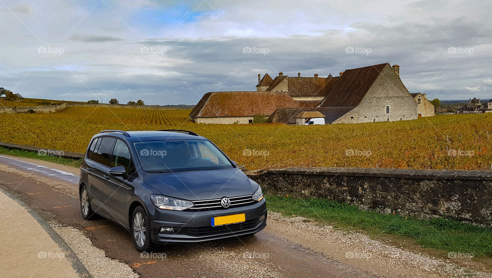 Visiting Burgundy with the car.