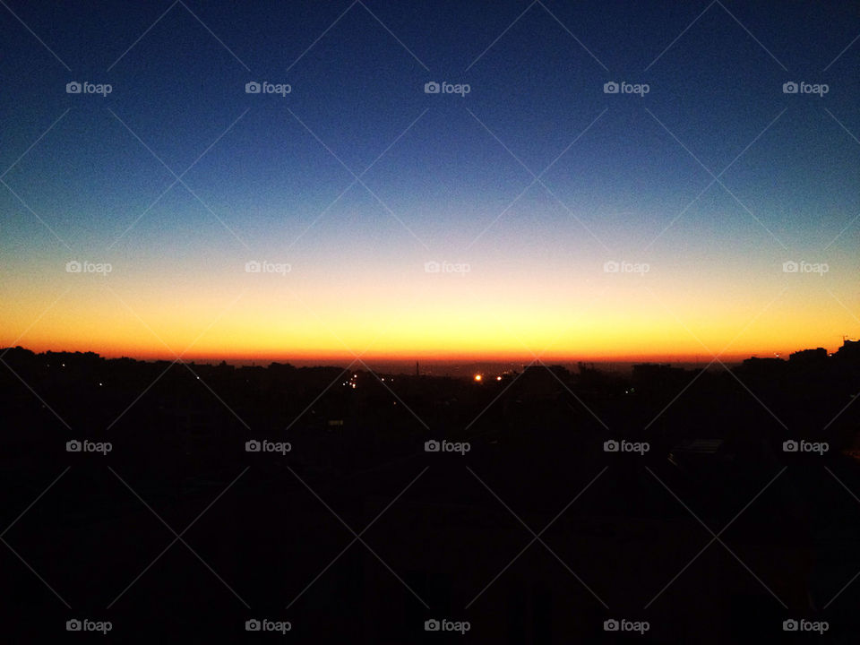 sky city yellow blue by a.bilbaisi