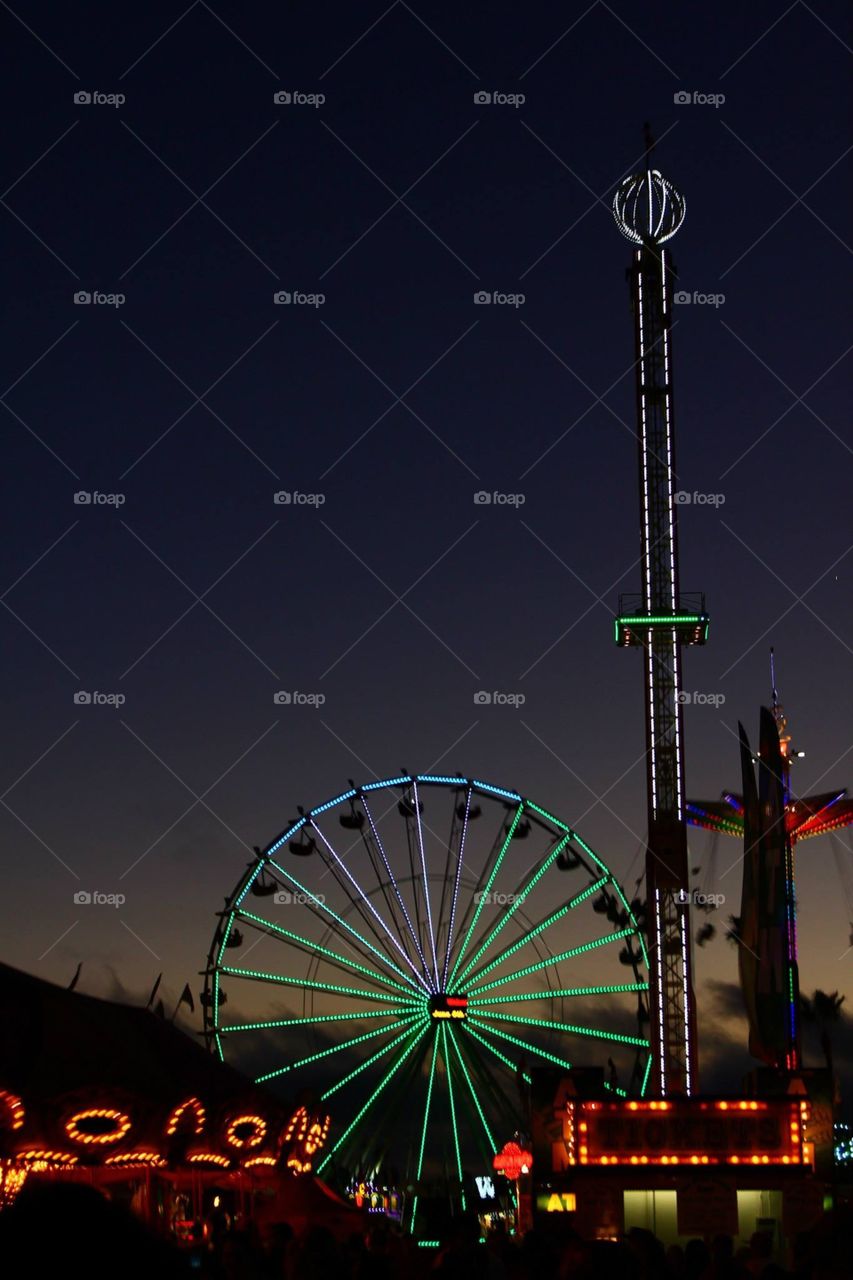 No Person, Ferris Wheel, Sky, Outdoors, Festival