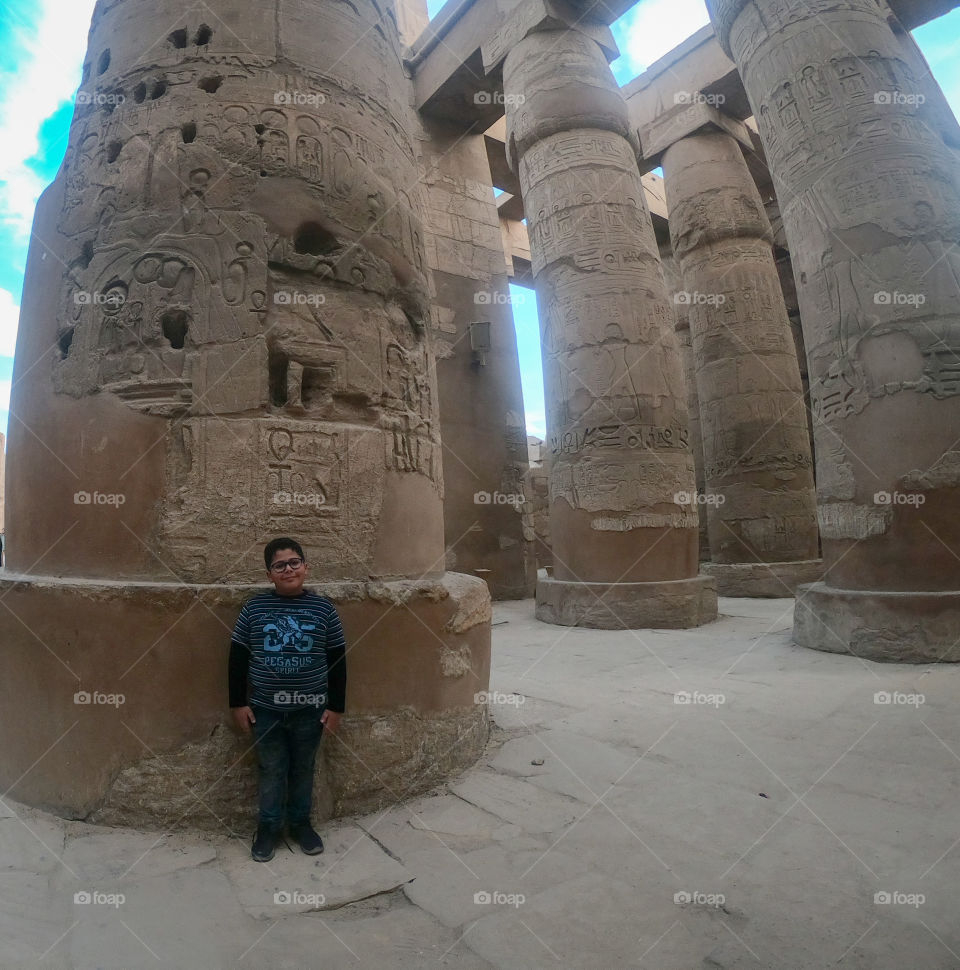 The greatest cathedral in the world , Great  of Karnak in Egypt