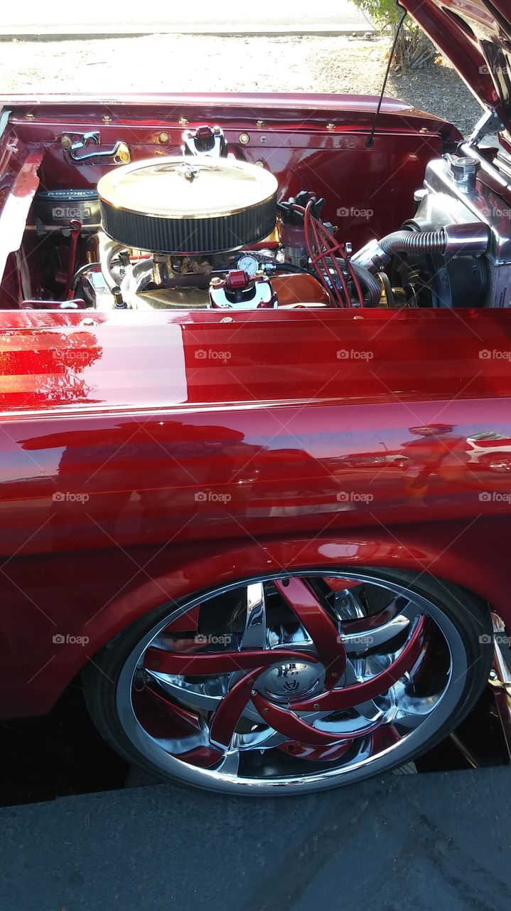 red paint reflection