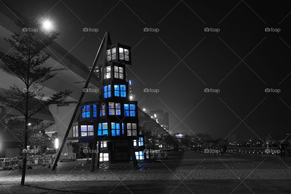 #My_Deep_Blue #nightwalk #hk #kwuntong #night #silencenight #觀塘海濱 #blue