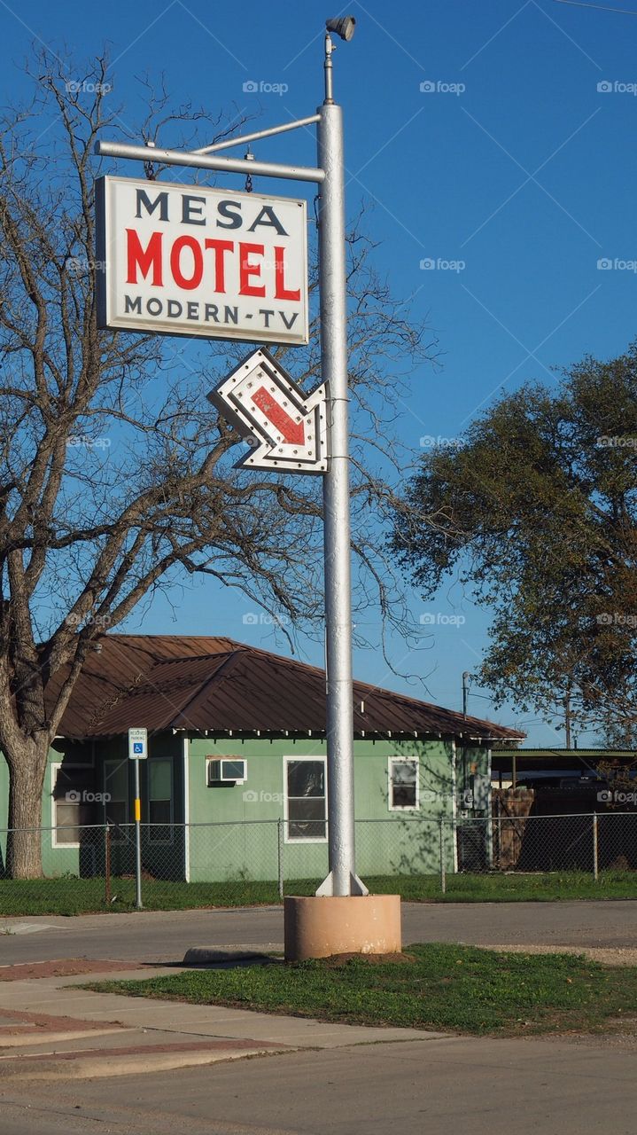 Mesa hotel vintage sign