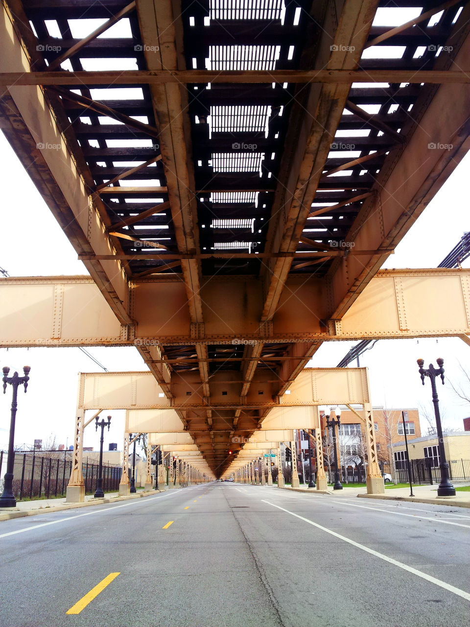 El track train in Chicago