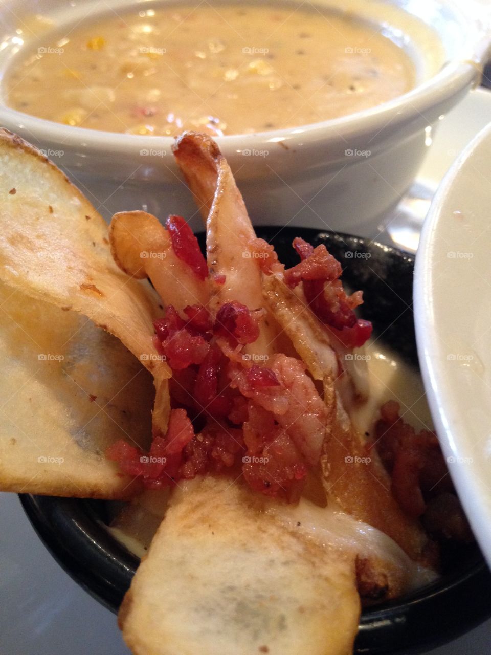 Loaded Potato Chips and Lobster Chowder