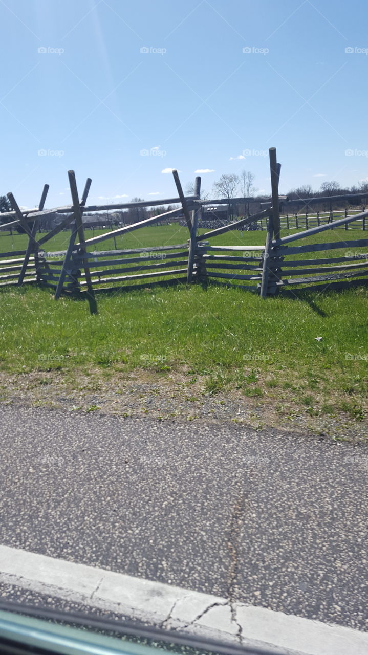Gettysburg PA battlefield and fence