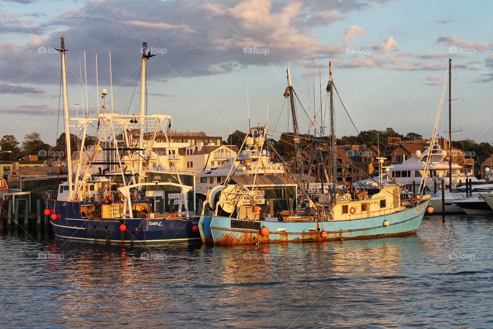 Fishing boats in the Newport Rhode Island Marina