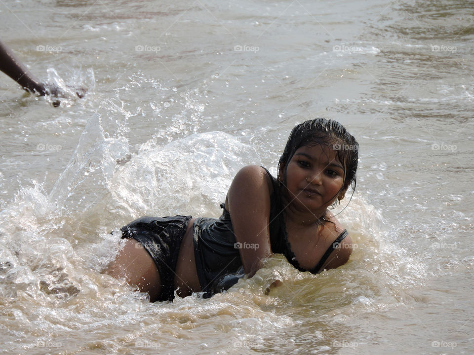 Enjoying the summer in the sea beach