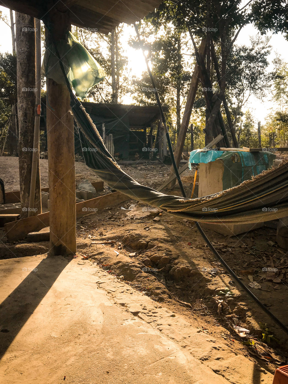 how good it is to lie down in a hammock and rest in your house in the countryside