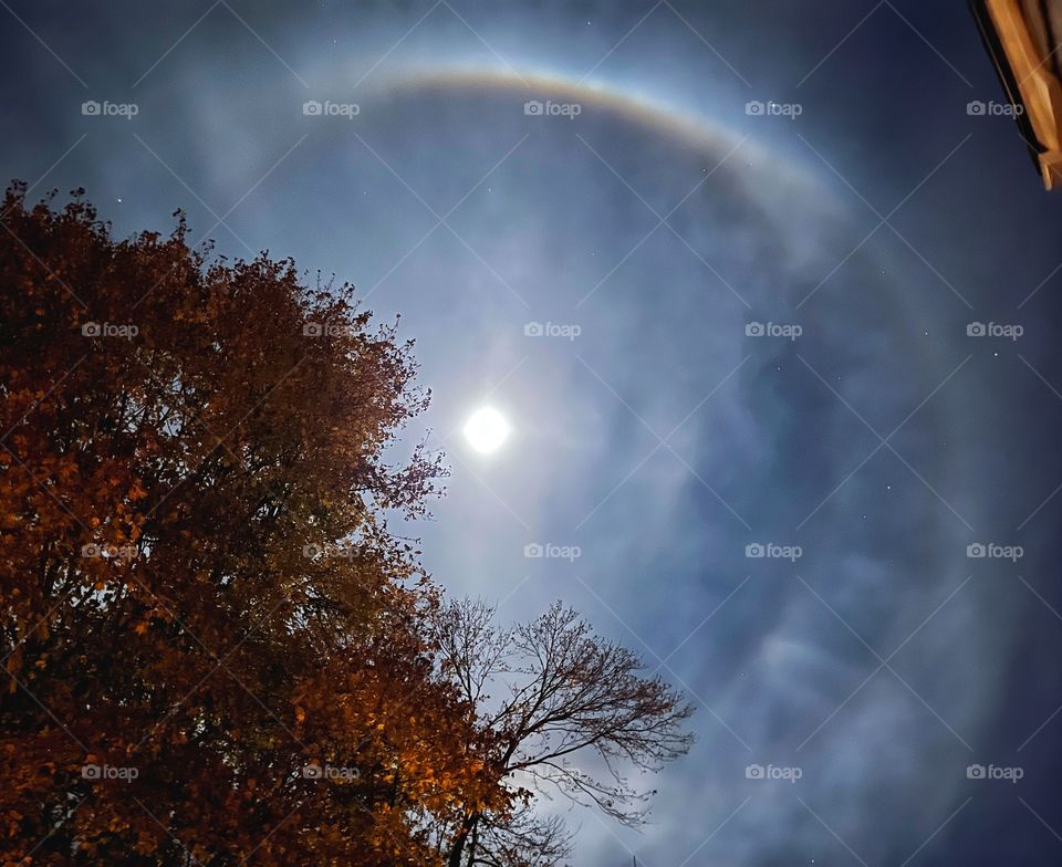 Full moon and halo at 3am in Connecticut… 