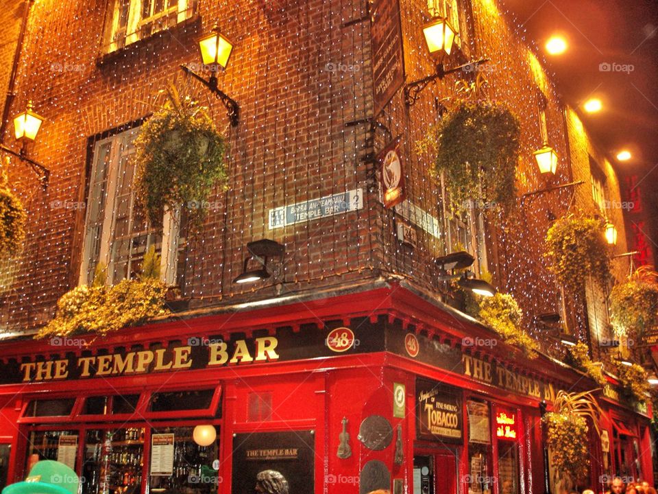 St Paddys day temple bar Ireland 