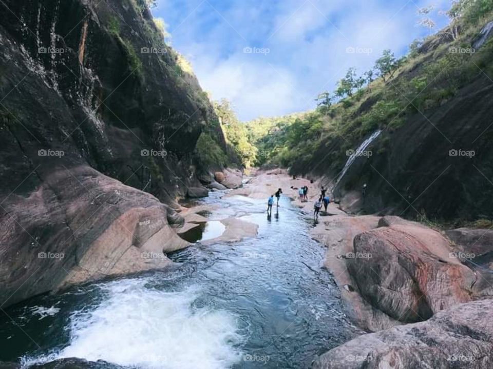 on top of a waterfall
