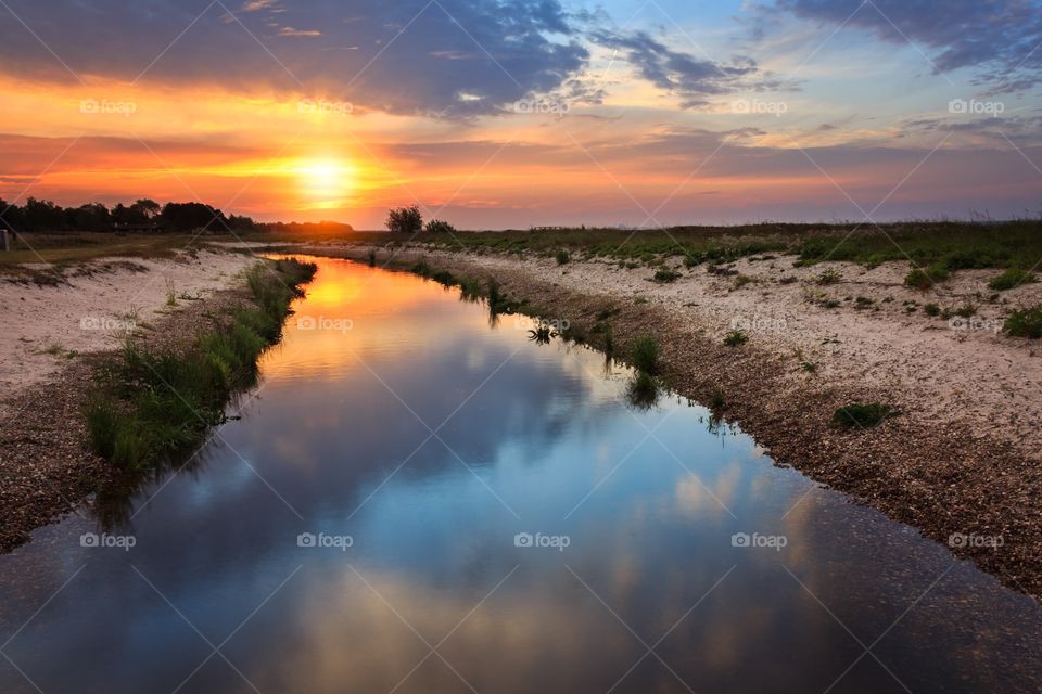 Sunset, Water, Dawn, No Person, Nature