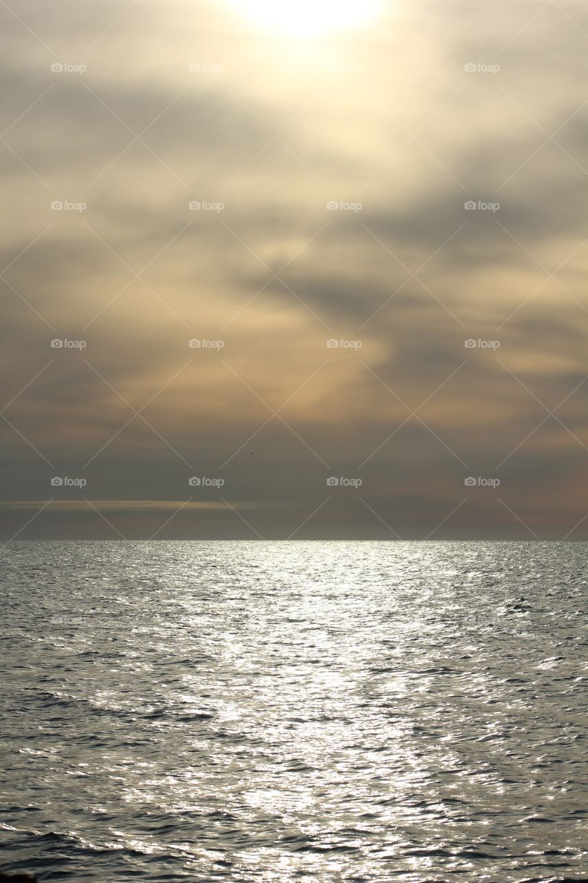 Calm ocean waters ready to sleep overnight