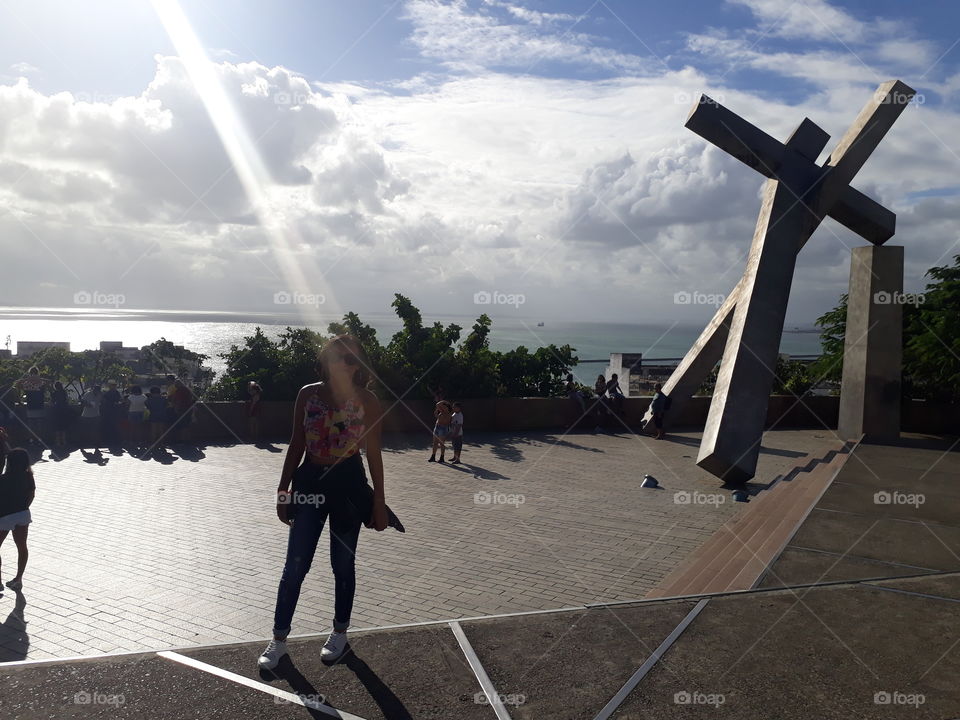 Salvador Bahia Brazil, view of the upper city. This city has a different light