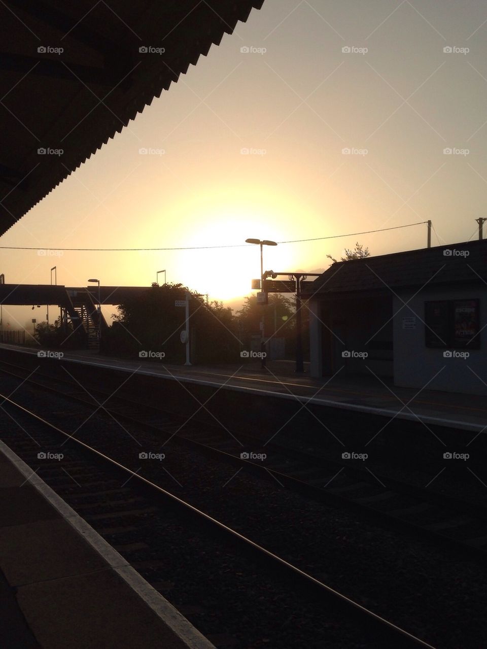 Sunrise over the station.