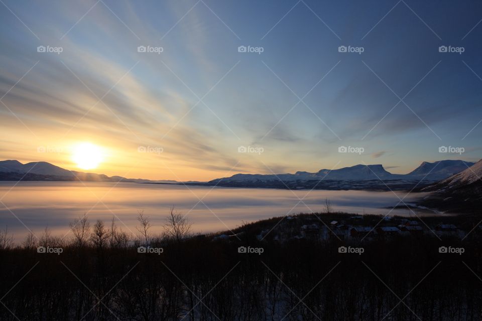 Sunset over Torne träsk