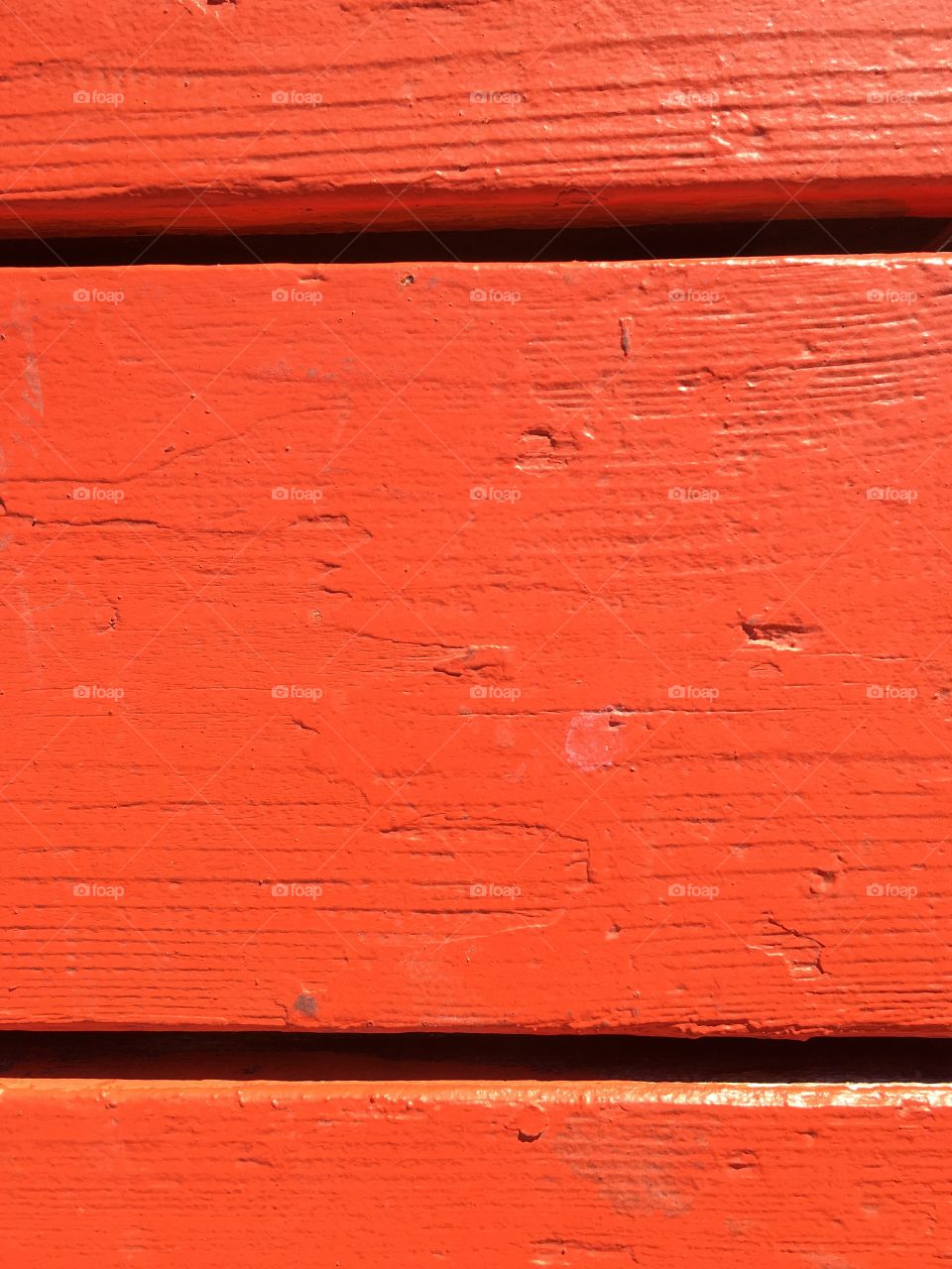 Orange painted wood