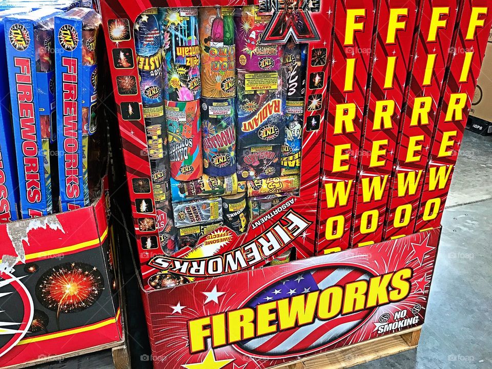 Fireworks for sale.