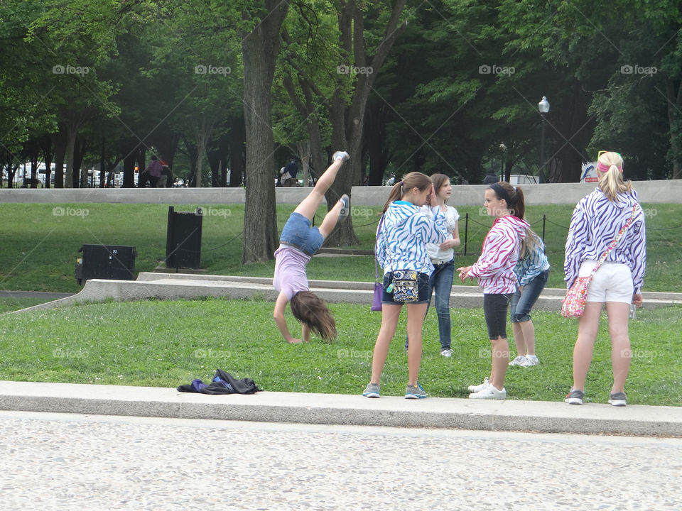 Teens enjoying their time. Nice weather to play