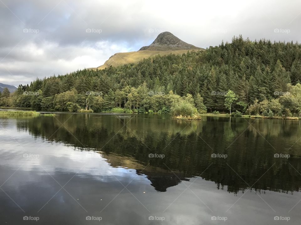 The reflection of the “Pap” in the Lachlan of Glencoe Scotland in September!