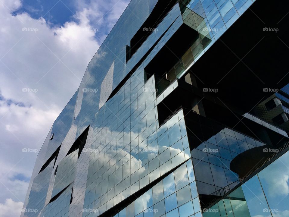 modern architecture in the Tiburtino district of Rome, headquartered of BNL