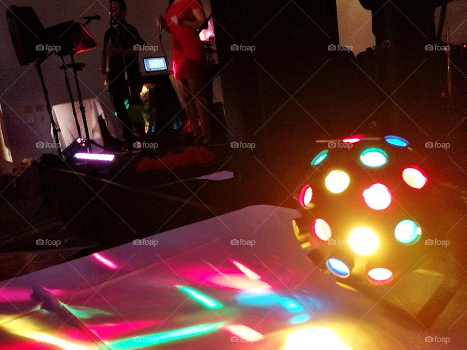 Disco light in a party
