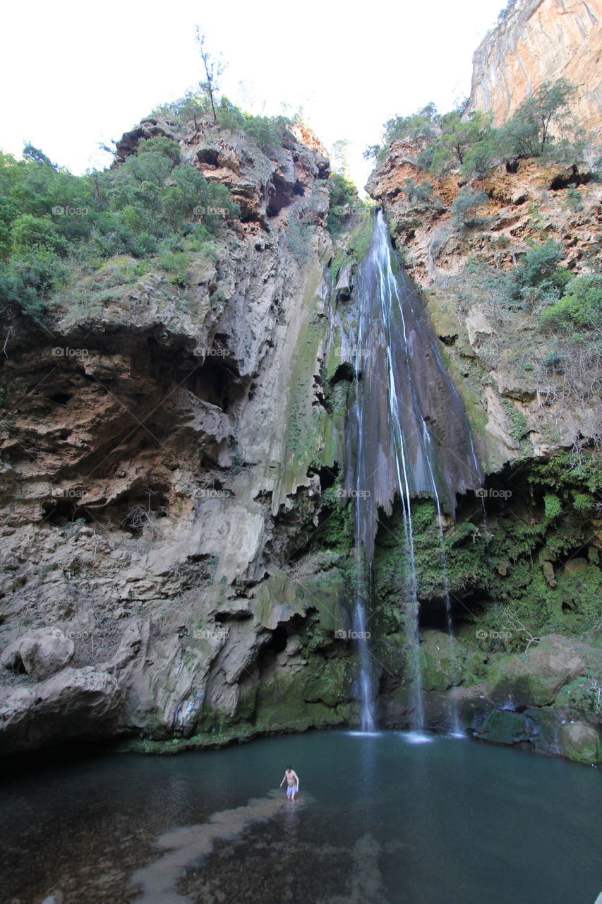 Waterfalls found after five mile hike outside of chefchaouen 