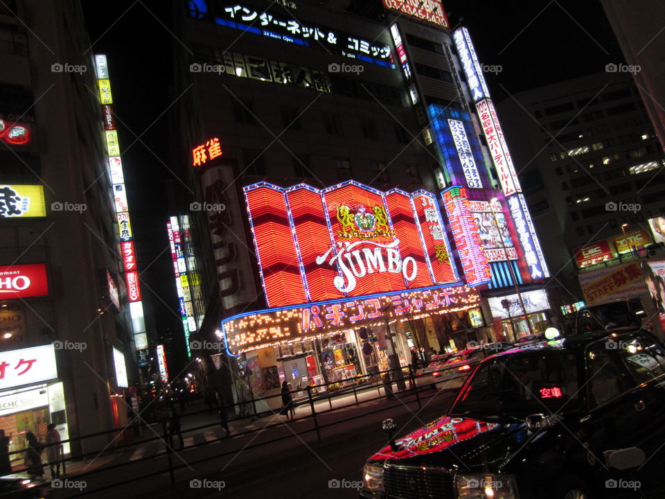 Tokyo Street, Neon Night View