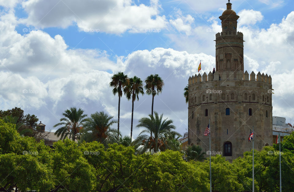 Torre del Oro, on the river Guadalquivir is one of the most popular landmarks in Sevilla.
