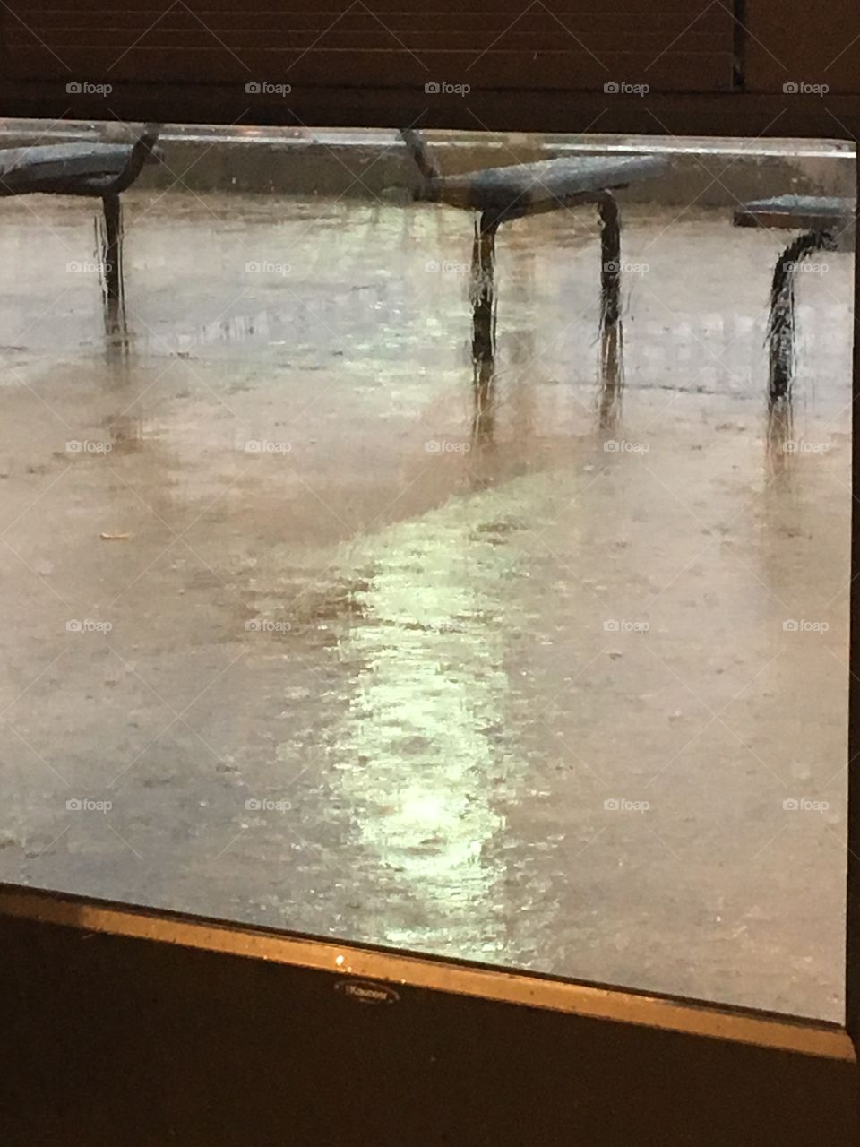 Sitting at Burger King waiting on our ministry to start watching the rain fall! 