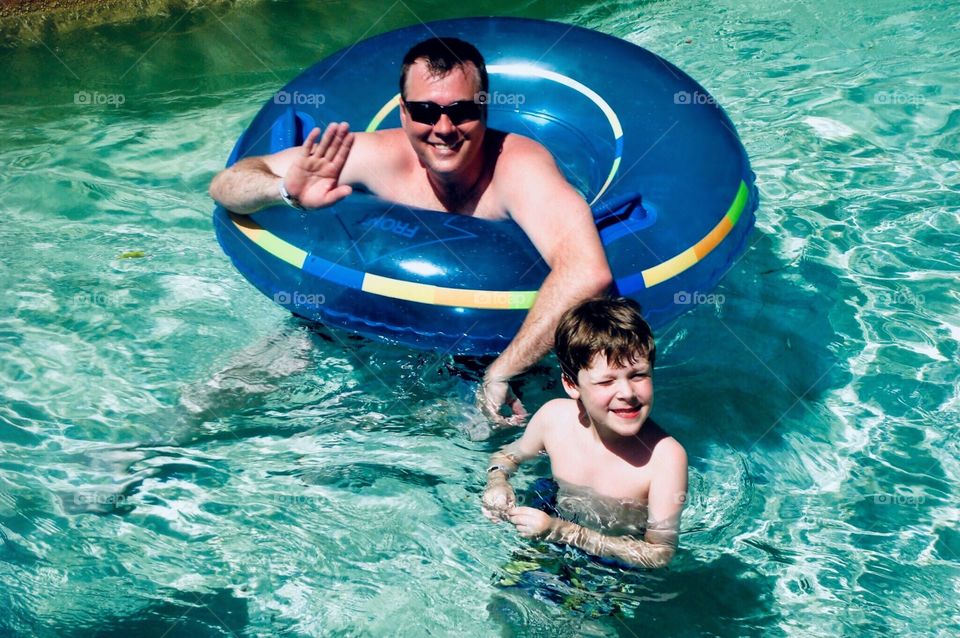 On the lazy river ride