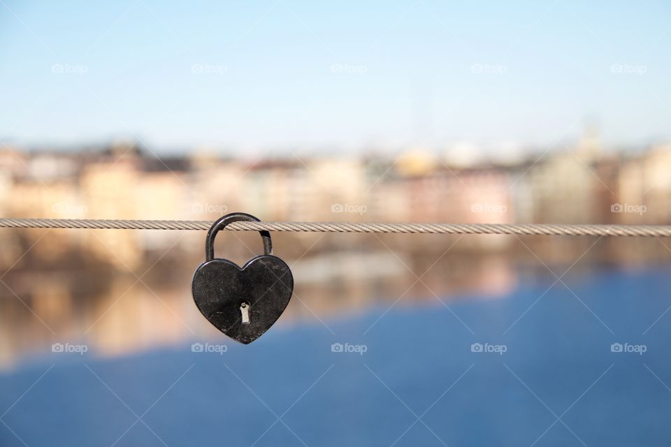 Padlock with heart shape