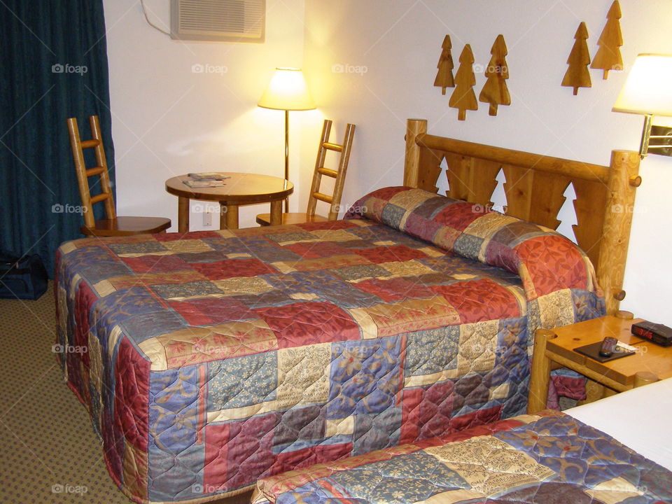 Hotel Room - log cabin theme