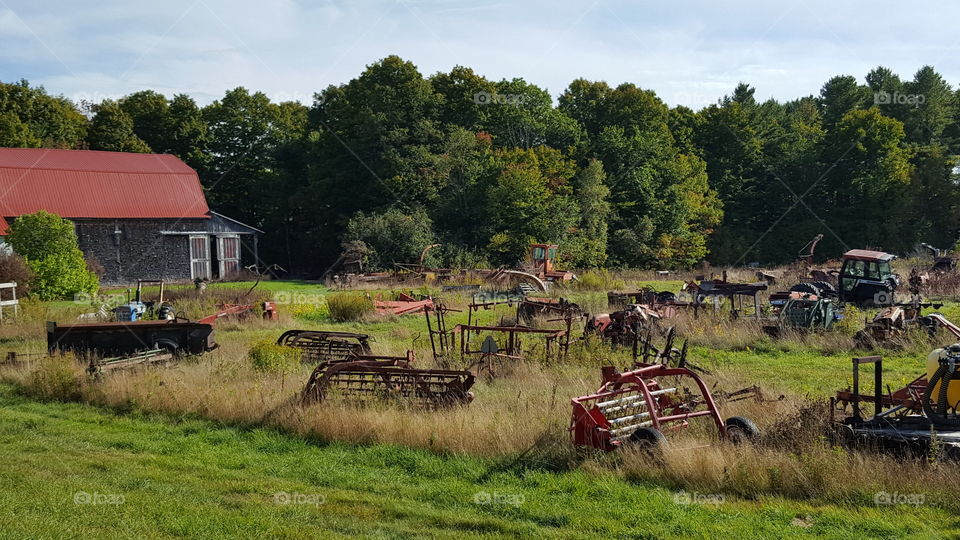 farm equipment graveyard