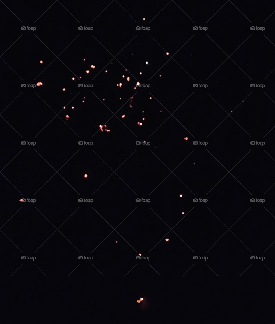 Ashes on the ground.