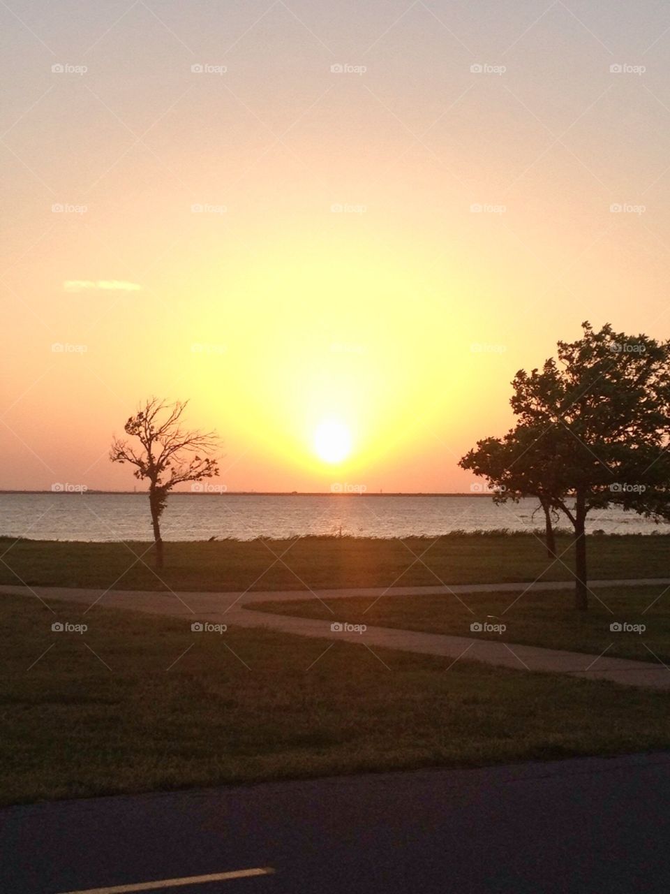 Sunset at Lake Hefner