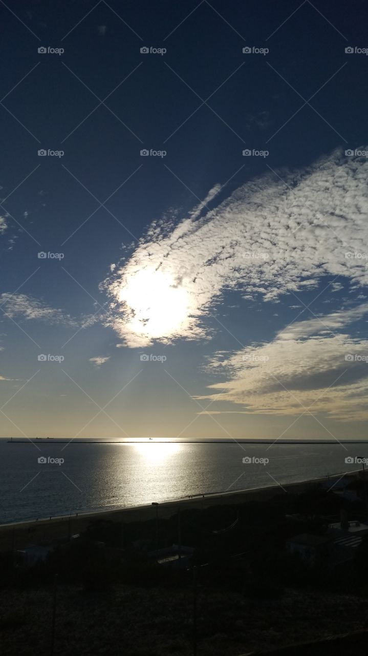 cloudy afternoon in the beach