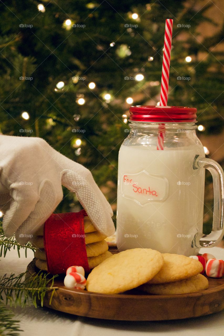 Christmas cookies and milk for Santa 