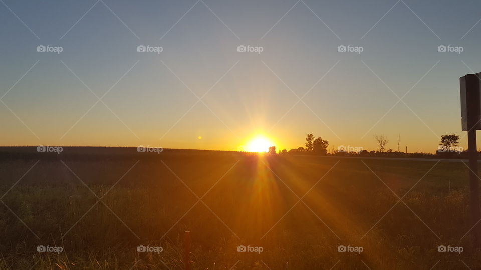 sunset in northern Iowa