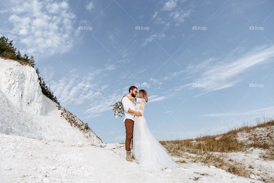 Couple in love kissing