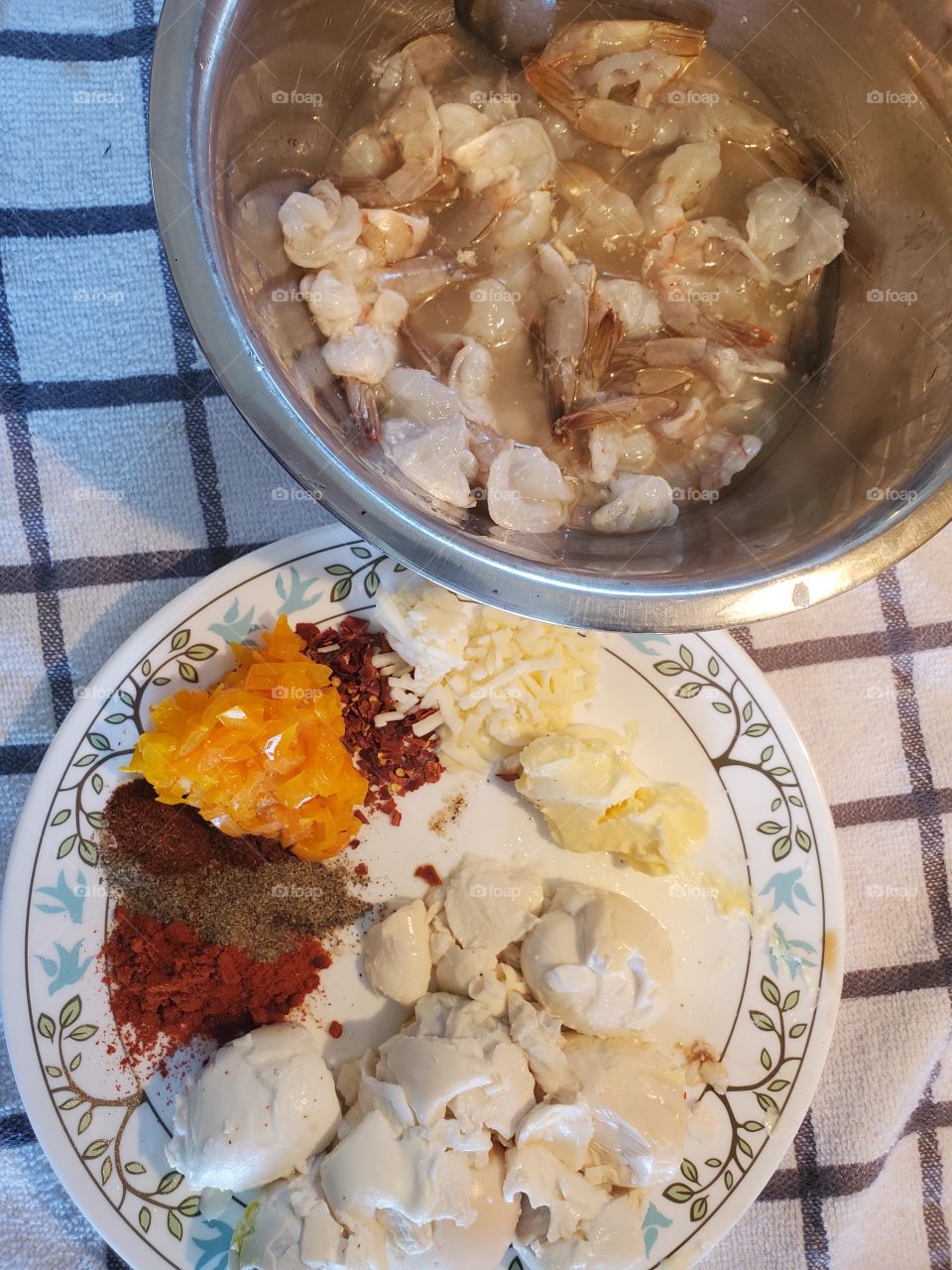 ingredients  for shrimp recipe