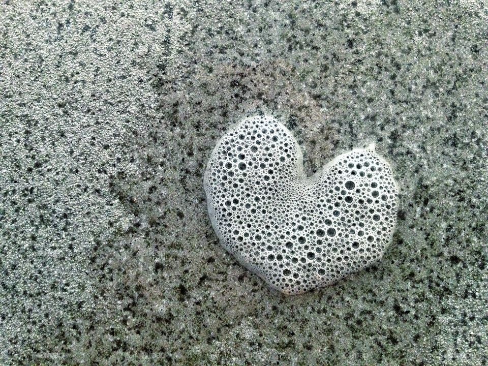 Heart shaped bubble