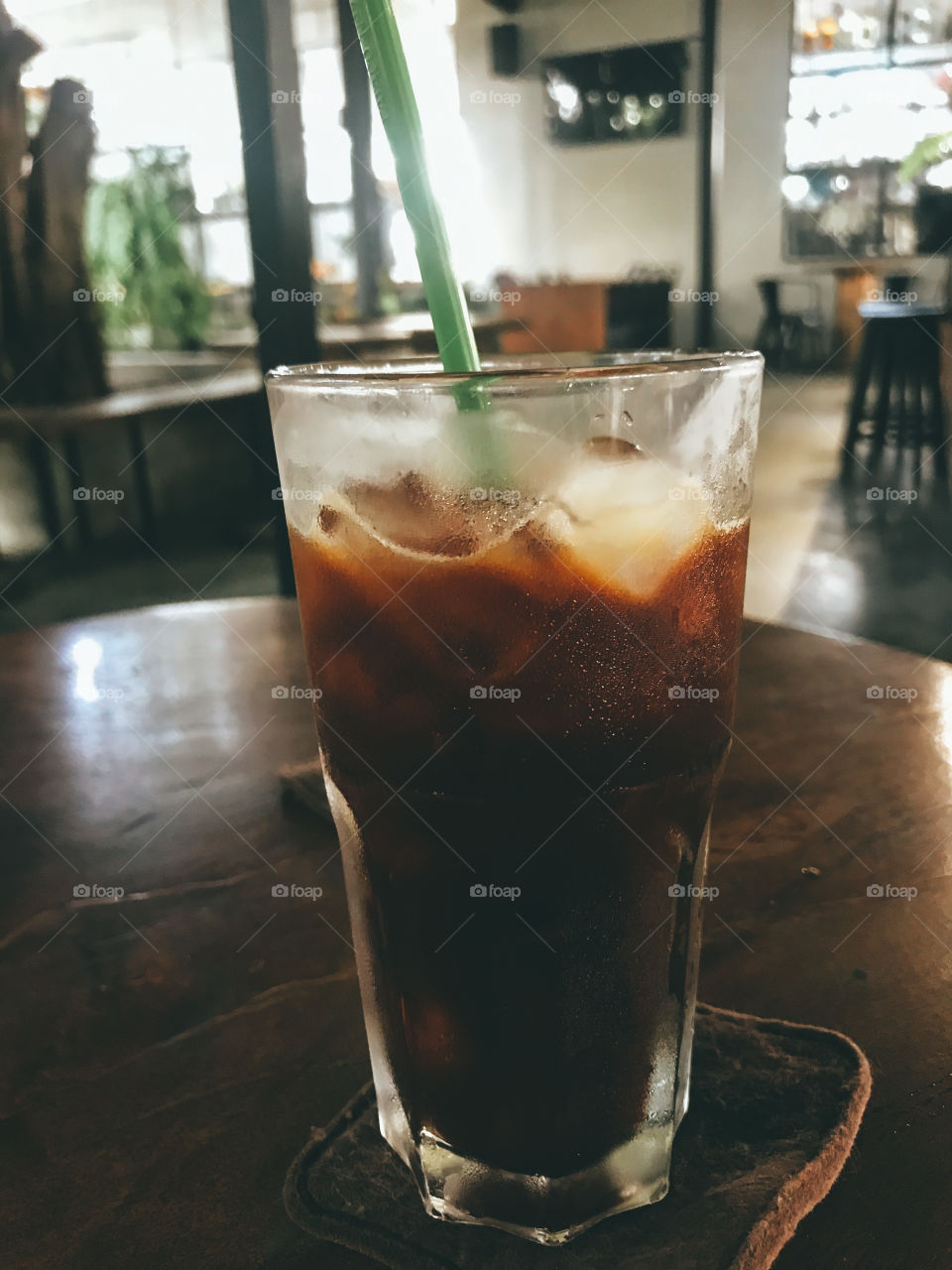 Enjoy ice coffee in the morning , so refreshing ! 